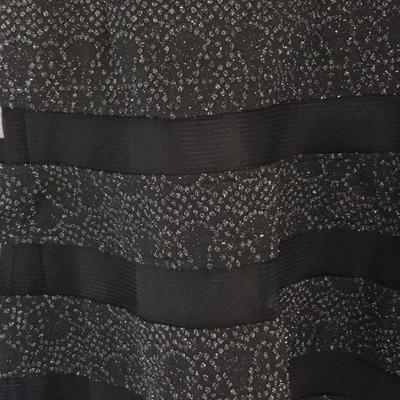 AIDAN MATTOX STRETCH KNIT FIT FLAIRE V NECK DRESS - Picture 6 of 8